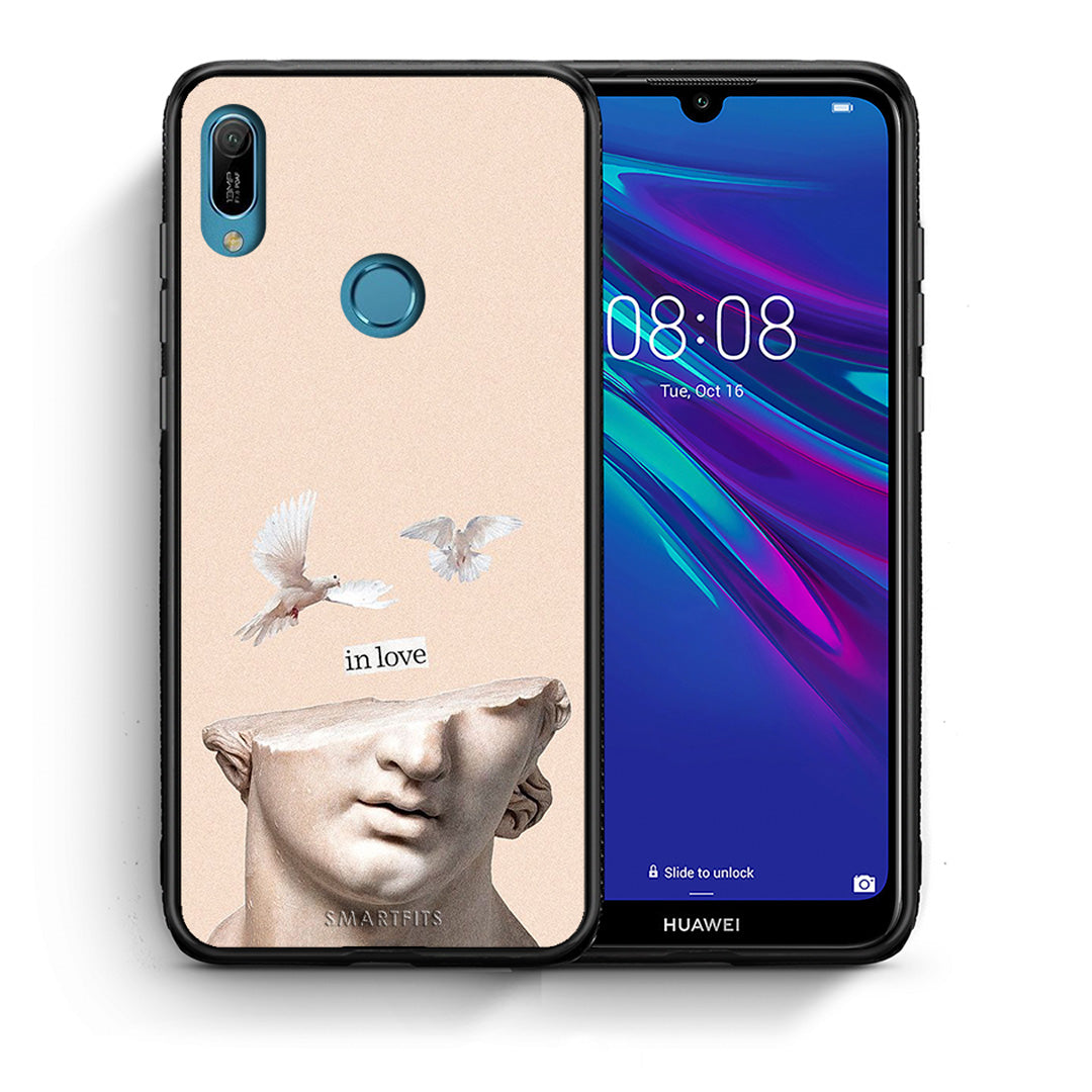 Θήκη Huawei Y6 2019 In Love από τη Smartfits με σχέδιο στο πίσω μέρος και μαύρο περίβλημα | Huawei Y6 2019 In Love case with colorful back and black bezels