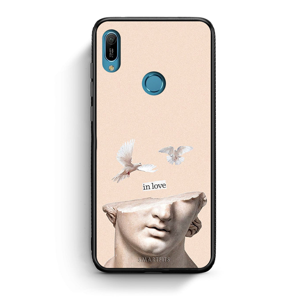 Huawei Y6 2019 In Love θήκη από τη Smartfits με σχέδιο στο πίσω μέρος και μαύρο περίβλημα | Smartphone case with colorful back and black bezels by Smartfits