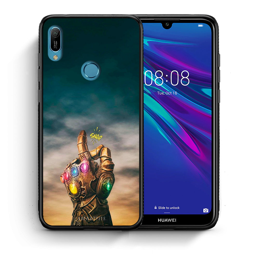 Θήκη Huawei Y6 2019 Infinity Snap από τη Smartfits με σχέδιο στο πίσω μέρος και μαύρο περίβλημα | Huawei Y6 2019 Infinity Snap case with colorful back and black bezels