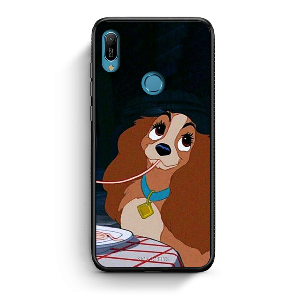 Huawei Y6 2019 Lady And Tramp 2 Θήκη Αγίου Βαλεντίνου από τη Smartfits με σχέδιο στο πίσω μέρος και μαύρο περίβλημα | Smartphone case with colorful back and black bezels by Smartfits