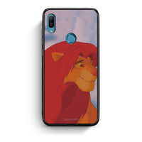Thumbnail for Huawei Y6 2019 Lion Love 1 Θήκη Αγίου Βαλεντίνου από τη Smartfits με σχέδιο στο πίσω μέρος και μαύρο περίβλημα | Smartphone case with colorful back and black bezels by Smartfits
