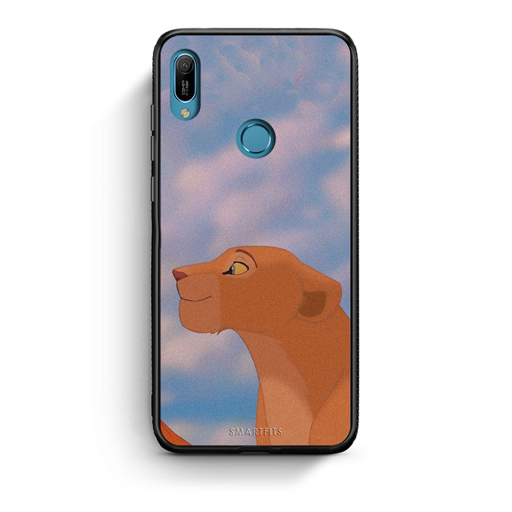 Huawei Y6 2019 Lion Love 2 Θήκη Αγίου Βαλεντίνου από τη Smartfits με σχέδιο στο πίσω μέρος και μαύρο περίβλημα | Smartphone case with colorful back and black bezels by Smartfits