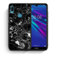 Thumbnail for Θήκη Huawei Y6 2019 Male Marble από τη Smartfits με σχέδιο στο πίσω μέρος και μαύρο περίβλημα | Huawei Y6 2019 Male Marble case with colorful back and black bezels