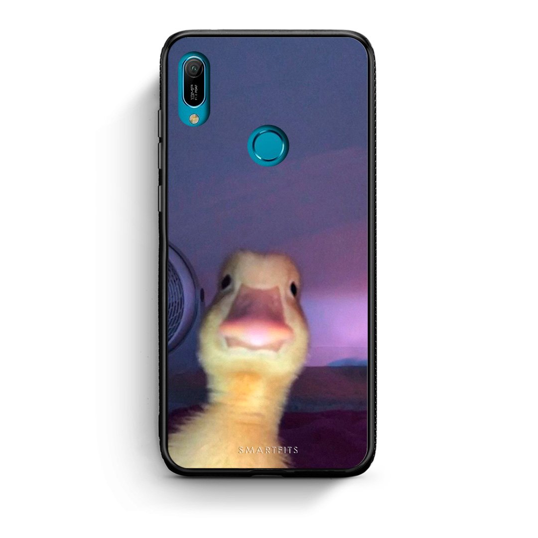 Huawei Y6 2019 Meme Duck θήκη από τη Smartfits με σχέδιο στο πίσω μέρος και μαύρο περίβλημα | Smartphone case with colorful back and black bezels by Smartfits