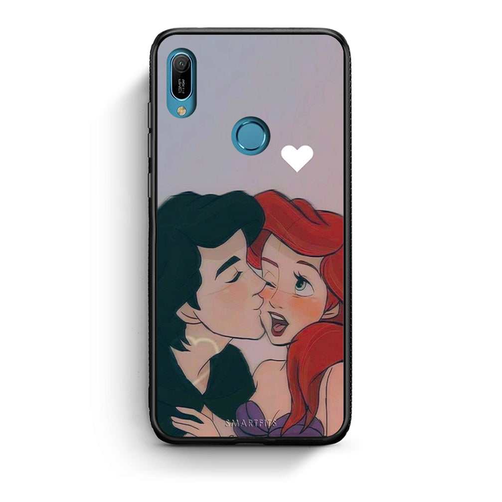 Huawei Y6 2019 Mermaid Love Θήκη Αγίου Βαλεντίνου από τη Smartfits με σχέδιο στο πίσω μέρος και μαύρο περίβλημα | Smartphone case with colorful back and black bezels by Smartfits