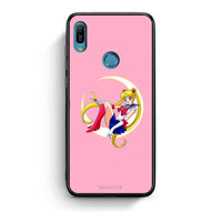 Thumbnail for Huawei Y6 2019 Moon Girl θήκη από τη Smartfits με σχέδιο στο πίσω μέρος και μαύρο περίβλημα | Smartphone case with colorful back and black bezels by Smartfits