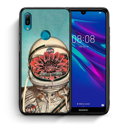 Θήκη Huawei Y6 2019 Nasa Bloom από τη Smartfits με σχέδιο στο πίσω μέρος και μαύρο περίβλημα | Huawei Y6 2019 Nasa Bloom case with colorful back and black bezels