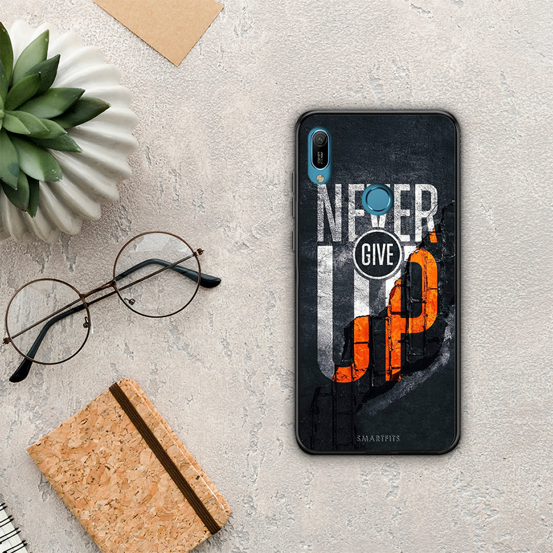 Never Give Up - Huawei Y6 2019 θήκη