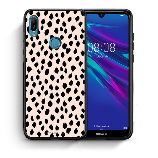 Θήκη Huawei Y6 2019 New Polka Dots από τη Smartfits με σχέδιο στο πίσω μέρος και μαύρο περίβλημα | Huawei Y6 2019 New Polka Dots case with colorful back and black bezels