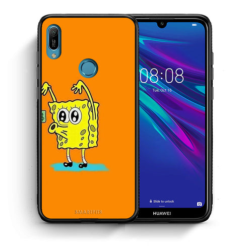 Θήκη Αγίου Βαλεντίνου Huawei Y6 2019 No Money 2 από τη Smartfits με σχέδιο στο πίσω μέρος και μαύρο περίβλημα | Huawei Y6 2019 No Money 2 case with colorful back and black bezels