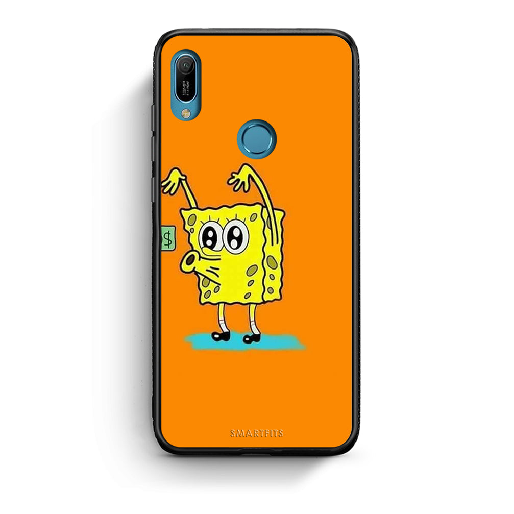 Huawei Y6 2019 No Money 2 Θήκη Αγίου Βαλεντίνου από τη Smartfits με σχέδιο στο πίσω μέρος και μαύρο περίβλημα | Smartphone case with colorful back and black bezels by Smartfits