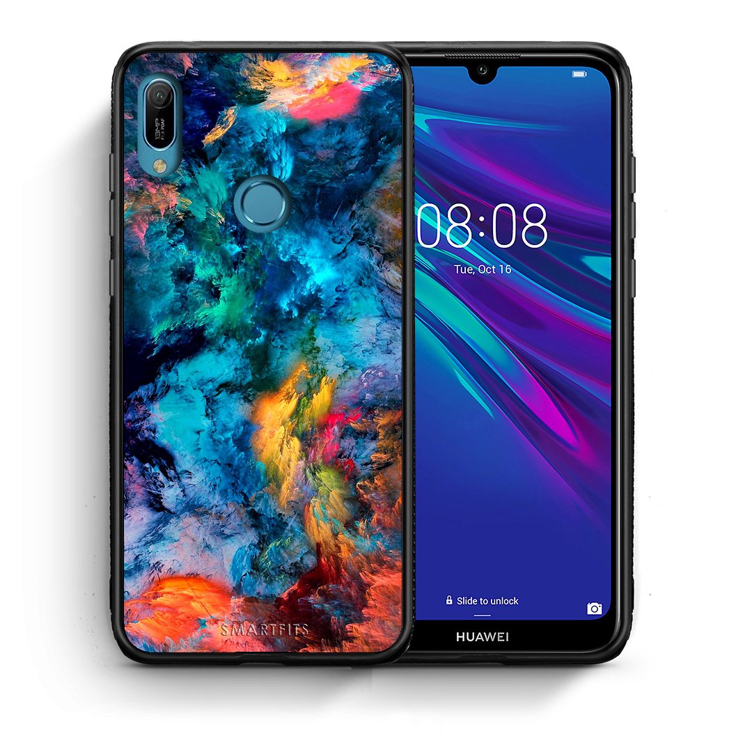 Θήκη Huawei Y6 2019 Crayola Paint από τη Smartfits με σχέδιο στο πίσω μέρος και μαύρο περίβλημα | Huawei Y6 2019 Crayola Paint case with colorful back and black bezels