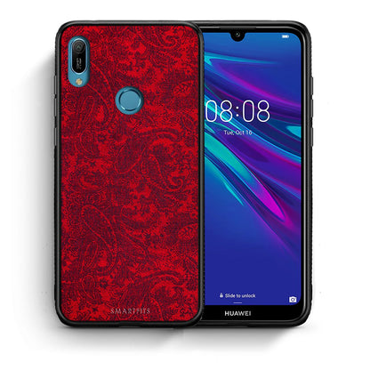Θήκη Huawei Y6 2019 Paisley Cashmere από τη Smartfits με σχέδιο στο πίσω μέρος και μαύρο περίβλημα | Huawei Y6 2019 Paisley Cashmere case with colorful back and black bezels