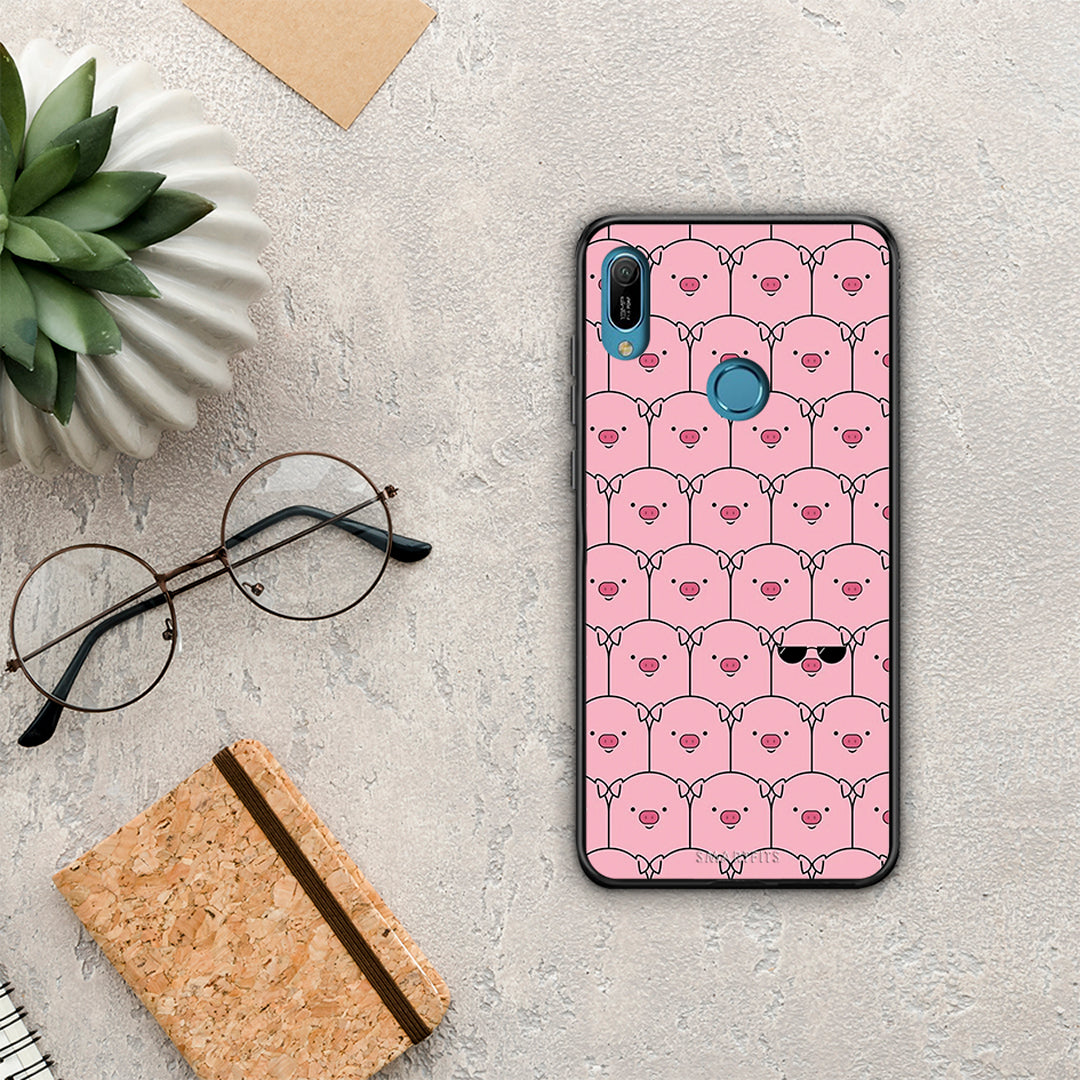Pig Glasses - Huawei Y6 2019 θήκη