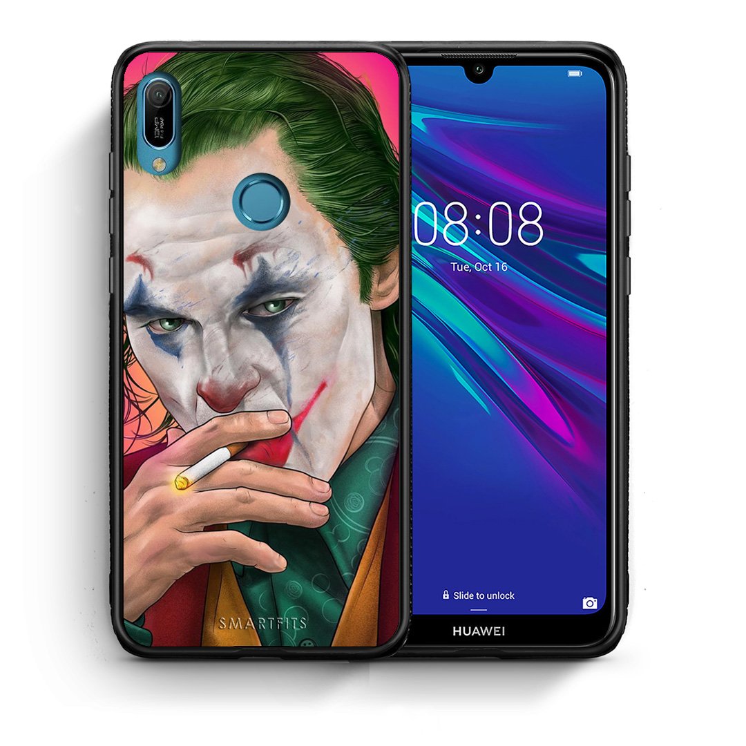 Θήκη Huawei Y6 2019 JokesOnU PopArt από τη Smartfits με σχέδιο στο πίσω μέρος και μαύρο περίβλημα | Huawei Y6 2019 JokesOnU PopArt case with colorful back and black bezels