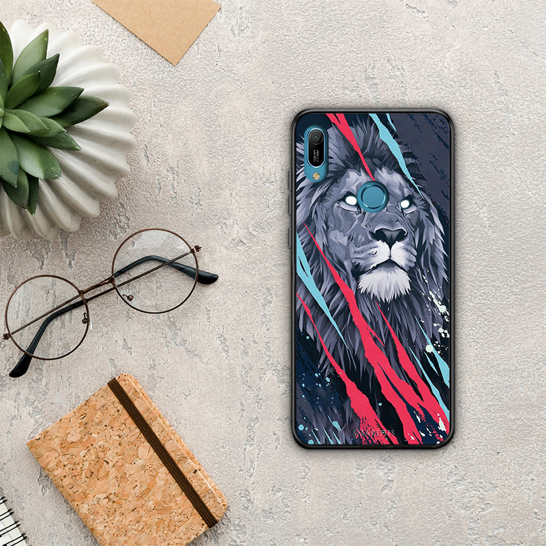 PopArt Lion Designer - Huawei Y6 2019 θήκη