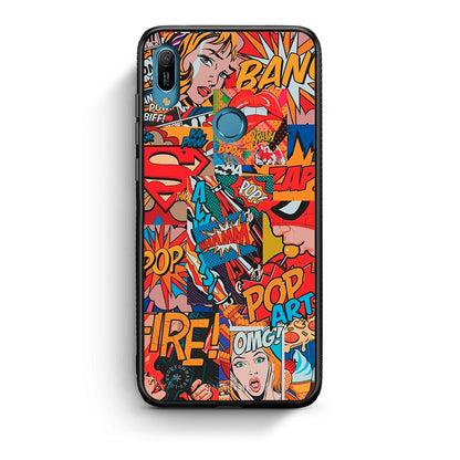 Huawei Y6 2019 PopArt OMG θήκη από τη Smartfits με σχέδιο στο πίσω μέρος και μαύρο περίβλημα | Smartphone case with colorful back and black bezels by Smartfits