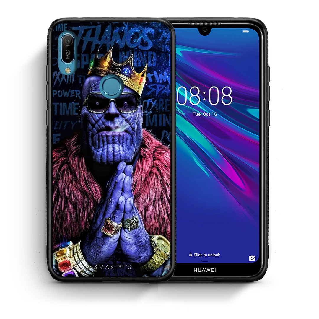 Θήκη Huawei Y6 2019 Thanos PopArt από τη Smartfits με σχέδιο στο πίσω μέρος και μαύρο περίβλημα | Huawei Y6 2019 Thanos PopArt case with colorful back and black bezels
