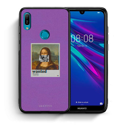 Θήκη Huawei Y6 2019 Monalisa Popart από τη Smartfits με σχέδιο στο πίσω μέρος και μαύρο περίβλημα | Huawei Y6 2019 Monalisa Popart case with colorful back and black bezels