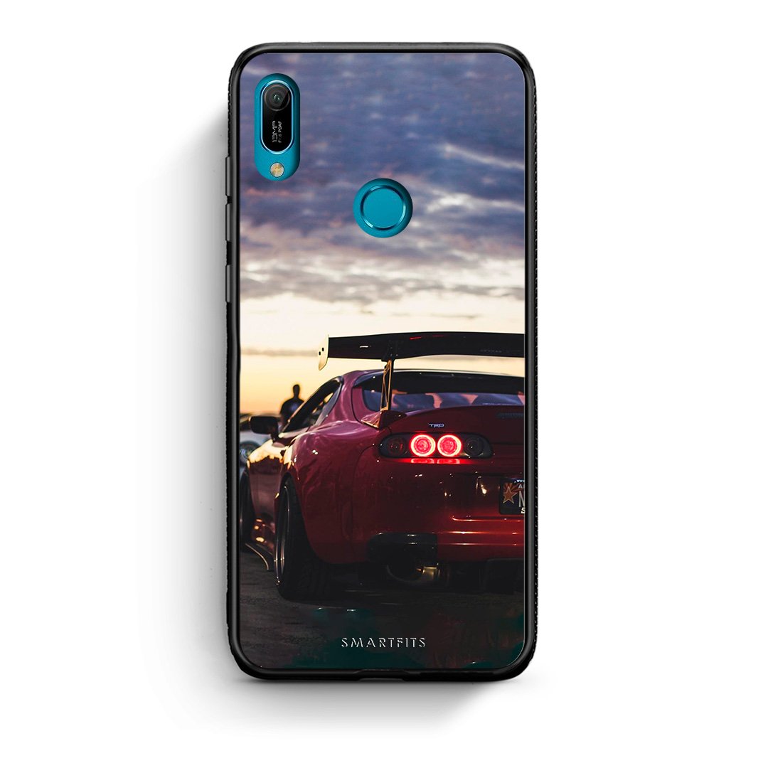 Huawei Y6 2019 Racing Supra θήκη από τη Smartfits με σχέδιο στο πίσω μέρος και μαύρο περίβλημα | Smartphone case with colorful back and black bezels by Smartfits