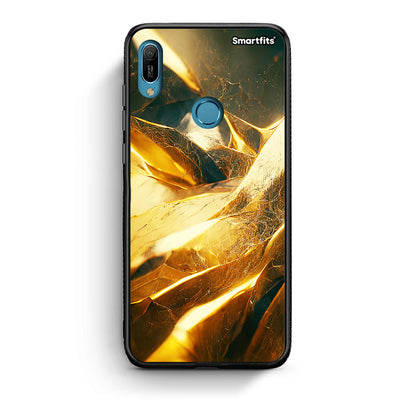 Huawei Y6 2019 Real Gold θήκη από τη Smartfits με σχέδιο στο πίσω μέρος και μαύρο περίβλημα | Smartphone case with colorful back and black bezels by Smartfits