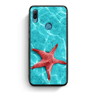 Thumbnail for Huawei Y6 2019 Red Starfish Θήκη από τη Smartfits με σχέδιο στο πίσω μέρος και μαύρο περίβλημα | Smartphone case with colorful back and black bezels by Smartfits