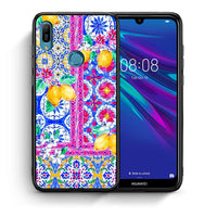 Thumbnail for Θήκη Huawei Y6 2019 Retro Spring από τη Smartfits με σχέδιο στο πίσω μέρος και μαύρο περίβλημα | Huawei Y6 2019 Retro Spring case with colorful back and black bezels
