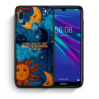 Θήκη Huawei Y6 2019 Screaming Sky από τη Smartfits με σχέδιο στο πίσω μέρος και μαύρο περίβλημα | Huawei Y6 2019 Screaming Sky case with colorful back and black bezels