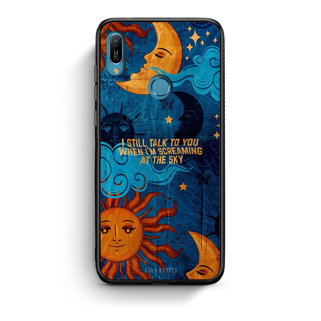 Huawei Y6 2019 Screaming Sky θήκη από τη Smartfits με σχέδιο στο πίσω μέρος και μαύρο περίβλημα | Smartphone case with colorful back and black bezels by Smartfits