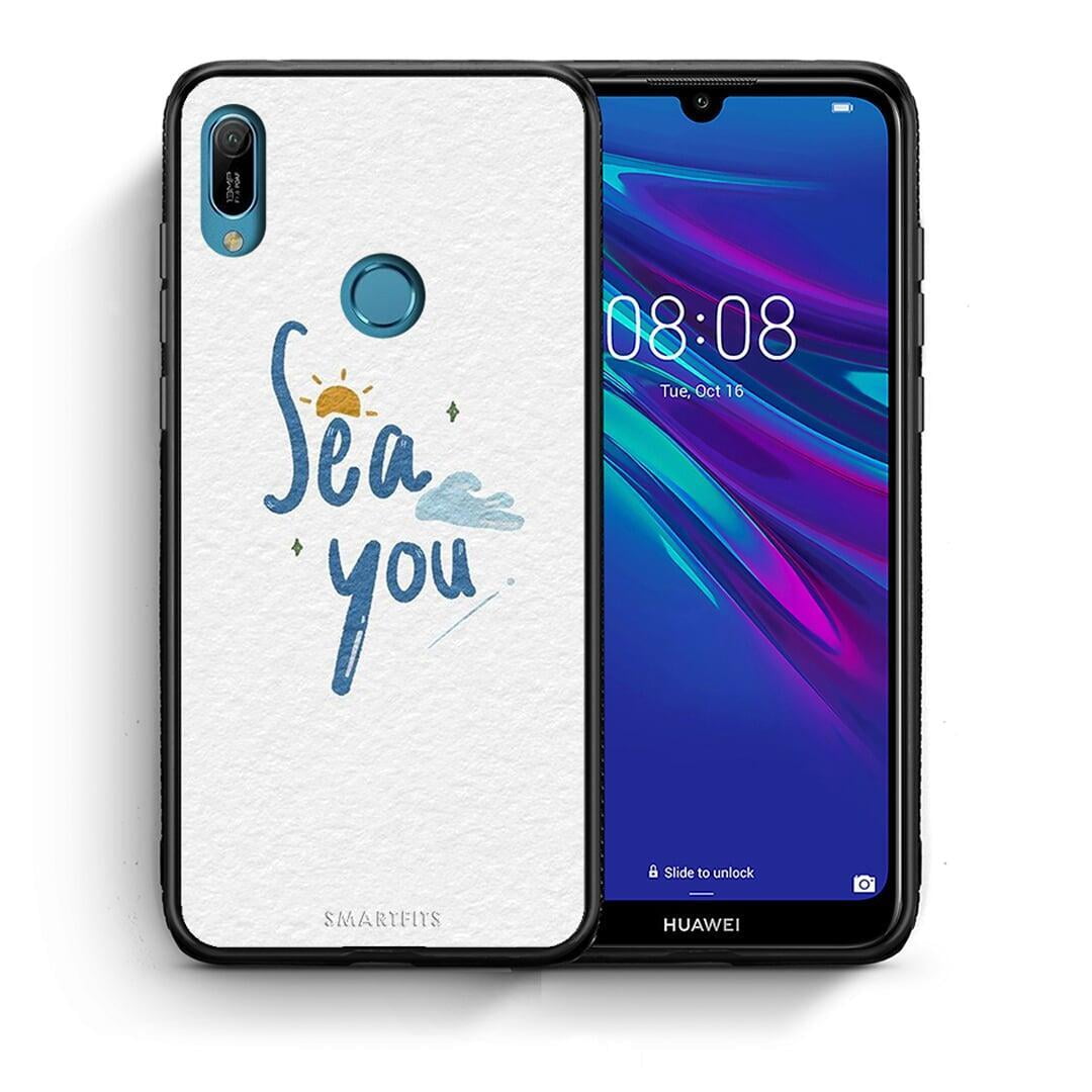 Θήκη Huawei Y6 2019 Sea You από τη Smartfits με σχέδιο στο πίσω μέρος και μαύρο περίβλημα | Huawei Y6 2019 Sea You case with colorful back and black bezels
