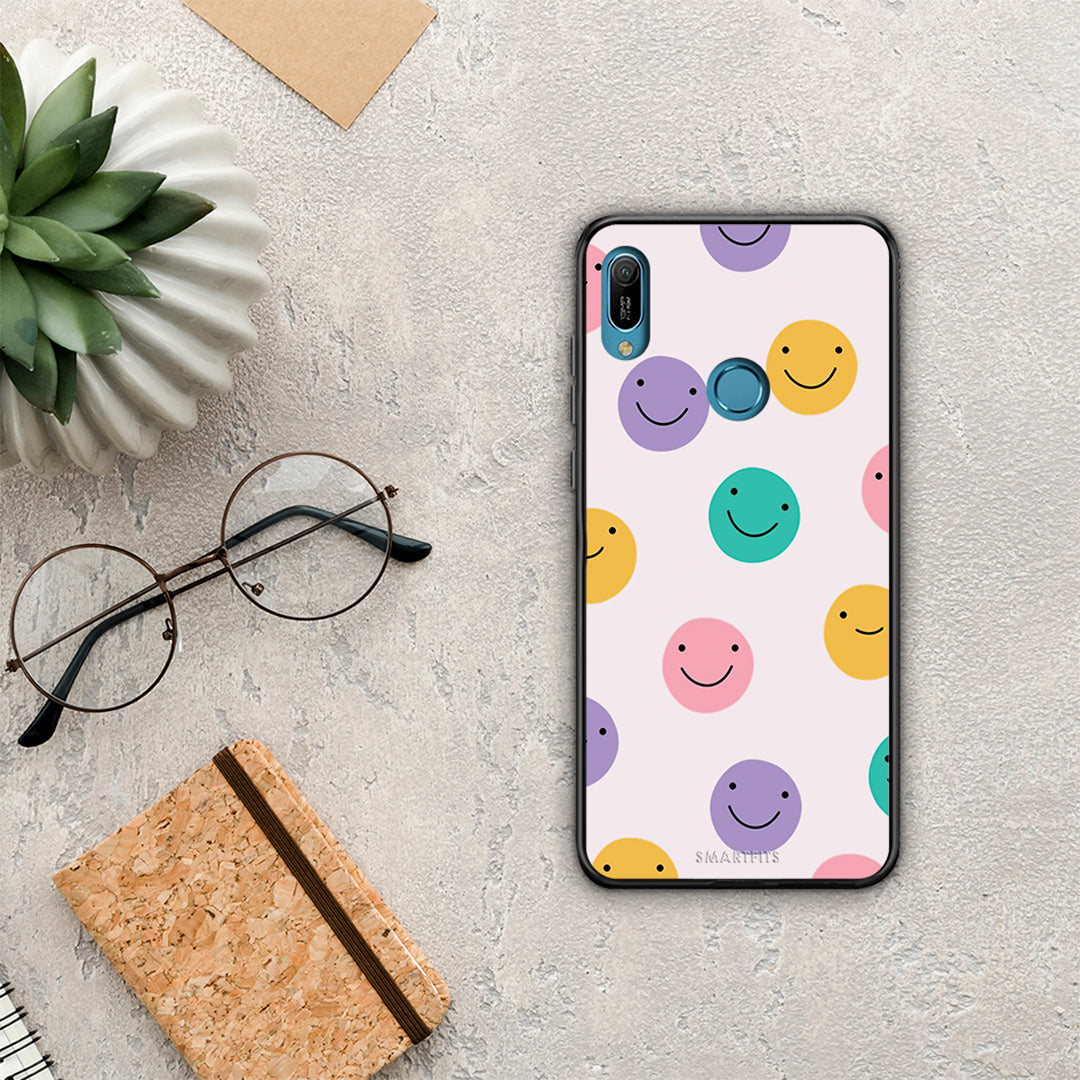 Smiley Faces - Huawei Y6 2019 θήκη