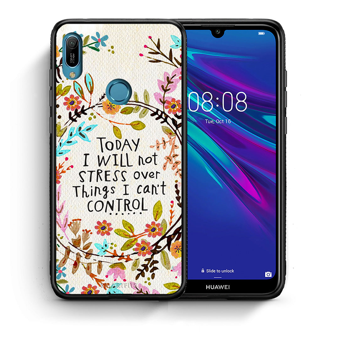 Θήκη Huawei Y6 2019 Stress Over από τη Smartfits με σχέδιο στο πίσω μέρος και μαύρο περίβλημα | Huawei Y6 2019 Stress Over case with colorful back and black bezels