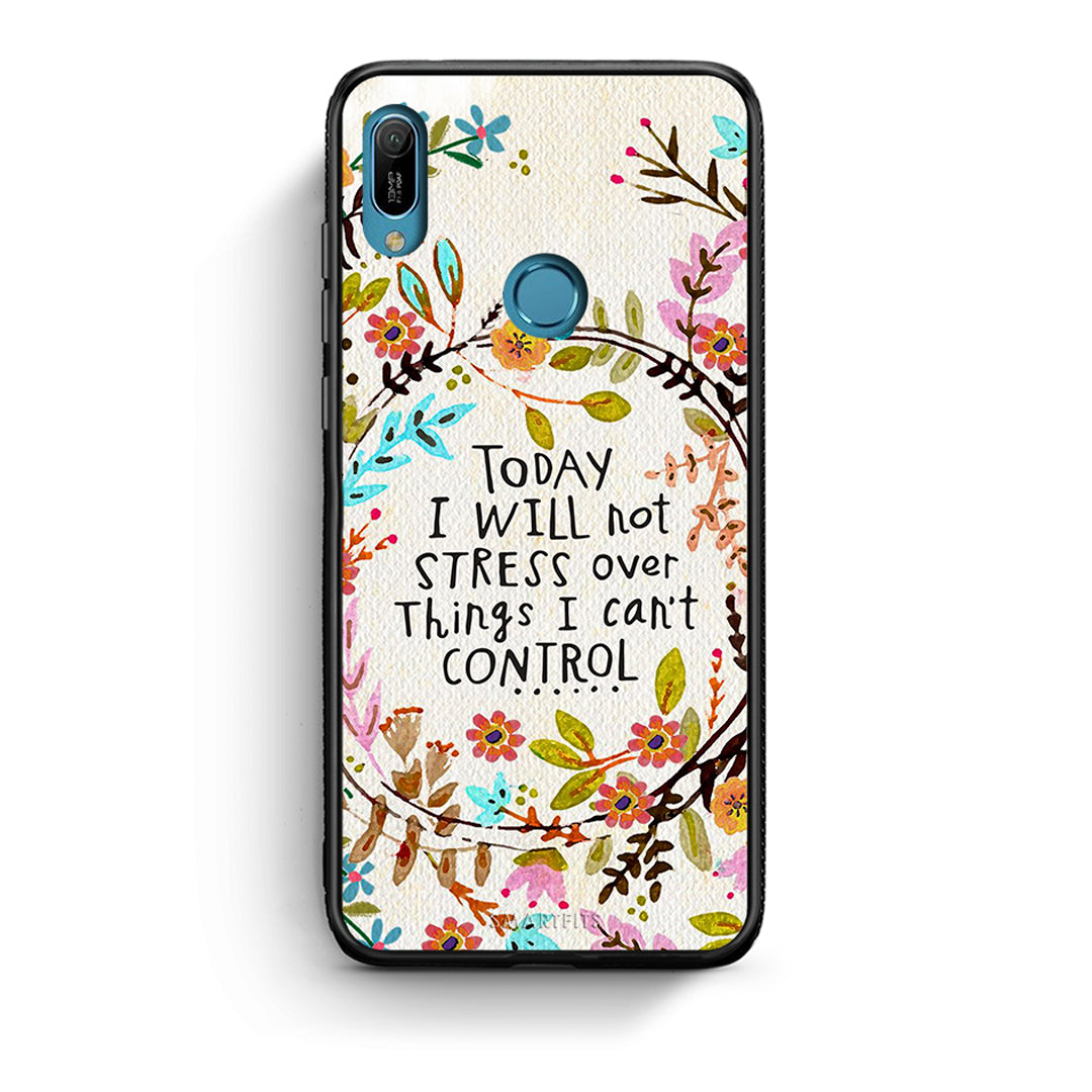Huawei Y6 2019 Stress Over θήκη από τη Smartfits με σχέδιο στο πίσω μέρος και μαύρο περίβλημα | Smartphone case with colorful back and black bezels by Smartfits