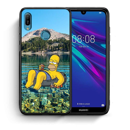 Θήκη Huawei Y6 2019 Summer Happiness από τη Smartfits με σχέδιο στο πίσω μέρος και μαύρο περίβλημα | Huawei Y6 2019 Summer Happiness case with colorful back and black bezels