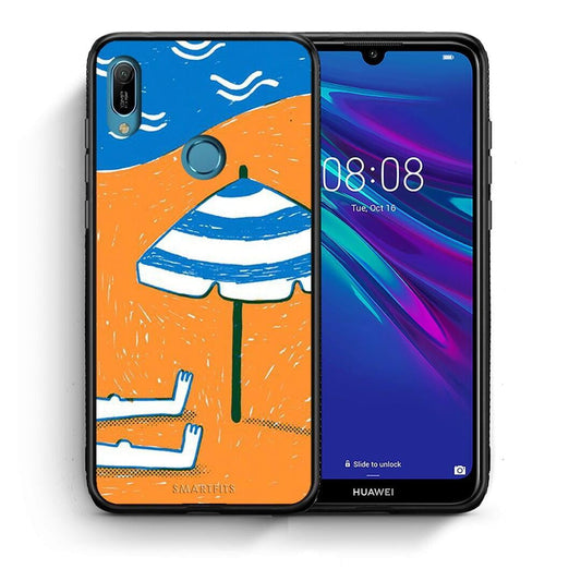 Θήκη Huawei Y6 2019 Summering από τη Smartfits με σχέδιο στο πίσω μέρος και μαύρο περίβλημα | Huawei Y6 2019 Summering case with colorful back and black bezels