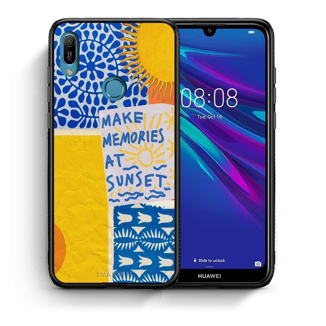 Θήκη Huawei Y6 2019 Sunset Memories από τη Smartfits με σχέδιο στο πίσω μέρος και μαύρο περίβλημα | Huawei Y6 2019 Sunset Memories case with colorful back and black bezels