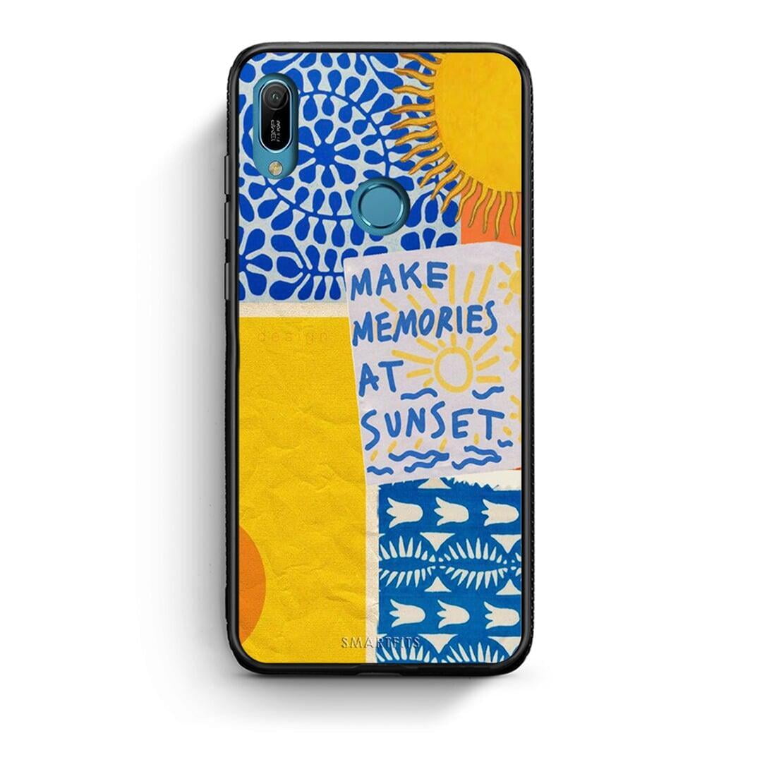 Huawei Y6 2019 Sunset Memories Θήκη από τη Smartfits με σχέδιο στο πίσω μέρος και μαύρο περίβλημα | Smartphone case with colorful back and black bezels by Smartfits