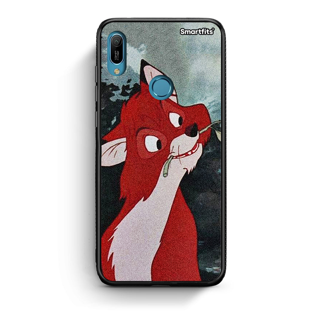 Huawei Y6 2019 Tod And Vixey Love 1 θήκη από τη Smartfits με σχέδιο στο πίσω μέρος και μαύρο περίβλημα | Smartphone case with colorful back and black bezels by Smartfits