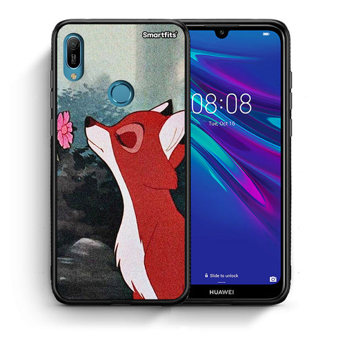 Θήκη Huawei Y6 2019 Tod And Vixey Love 2 από τη Smartfits με σχέδιο στο πίσω μέρος και μαύρο περίβλημα | Huawei Y6 2019 Tod And Vixey Love 2 case with colorful back and black bezels