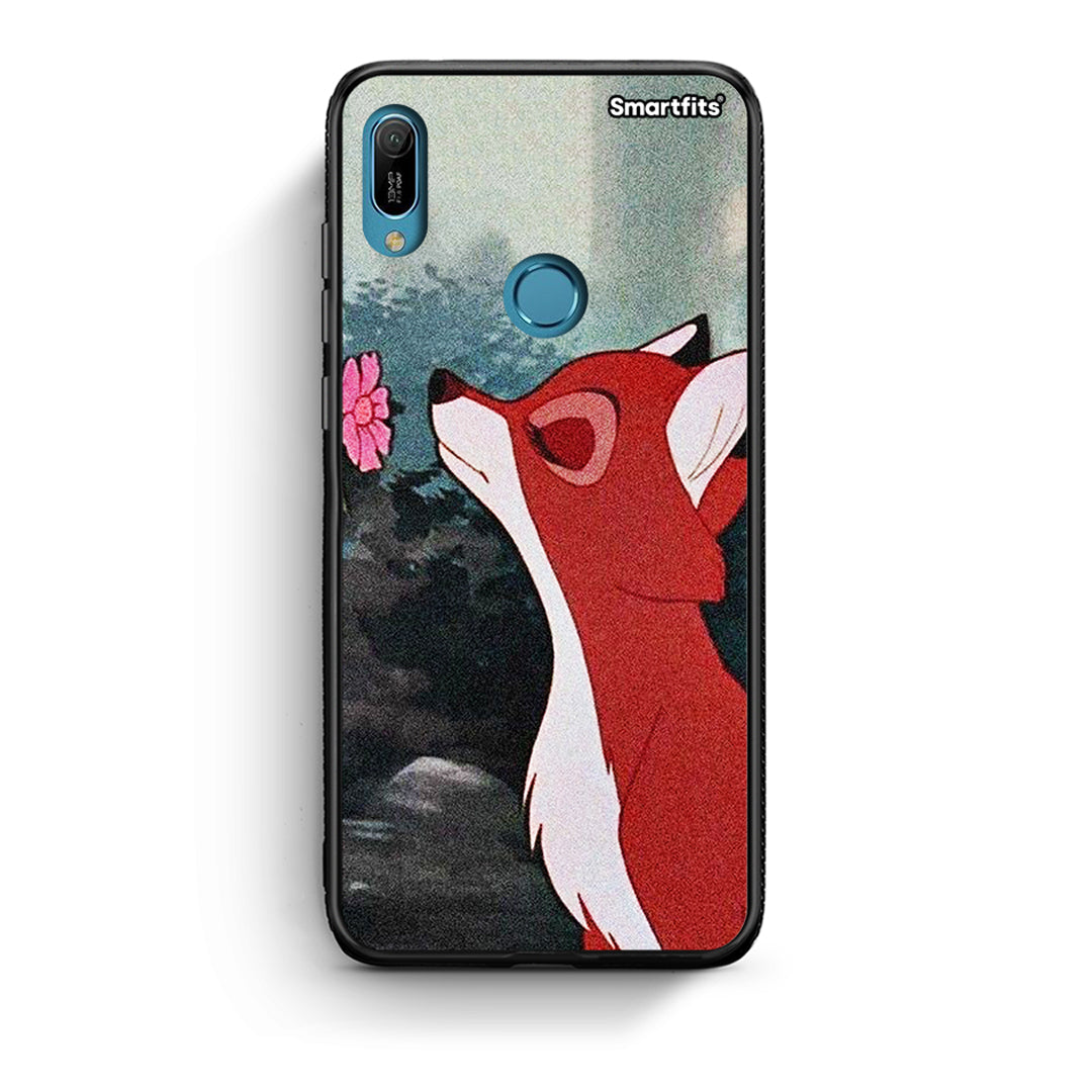 Huawei Y6 2019 Tod And Vixey Love 2 θήκη από τη Smartfits με σχέδιο στο πίσω μέρος και μαύρο περίβλημα | Smartphone case with colorful back and black bezels by Smartfits