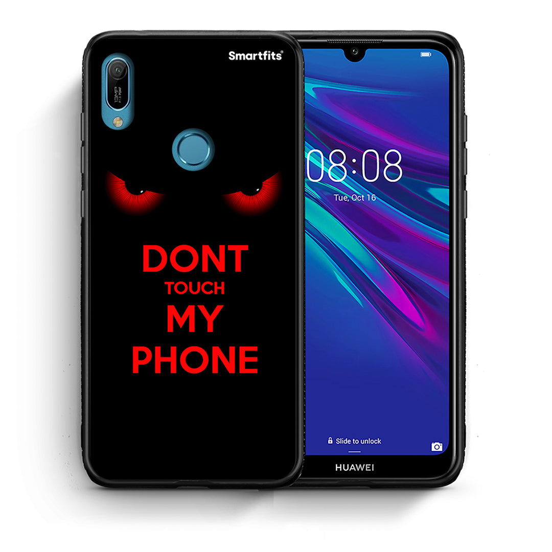 Θήκη Huawei Y6 2019 Touch My Phone από τη Smartfits με σχέδιο στο πίσω μέρος και μαύρο περίβλημα | Huawei Y6 2019 Touch My Phone case with colorful back and black bezels