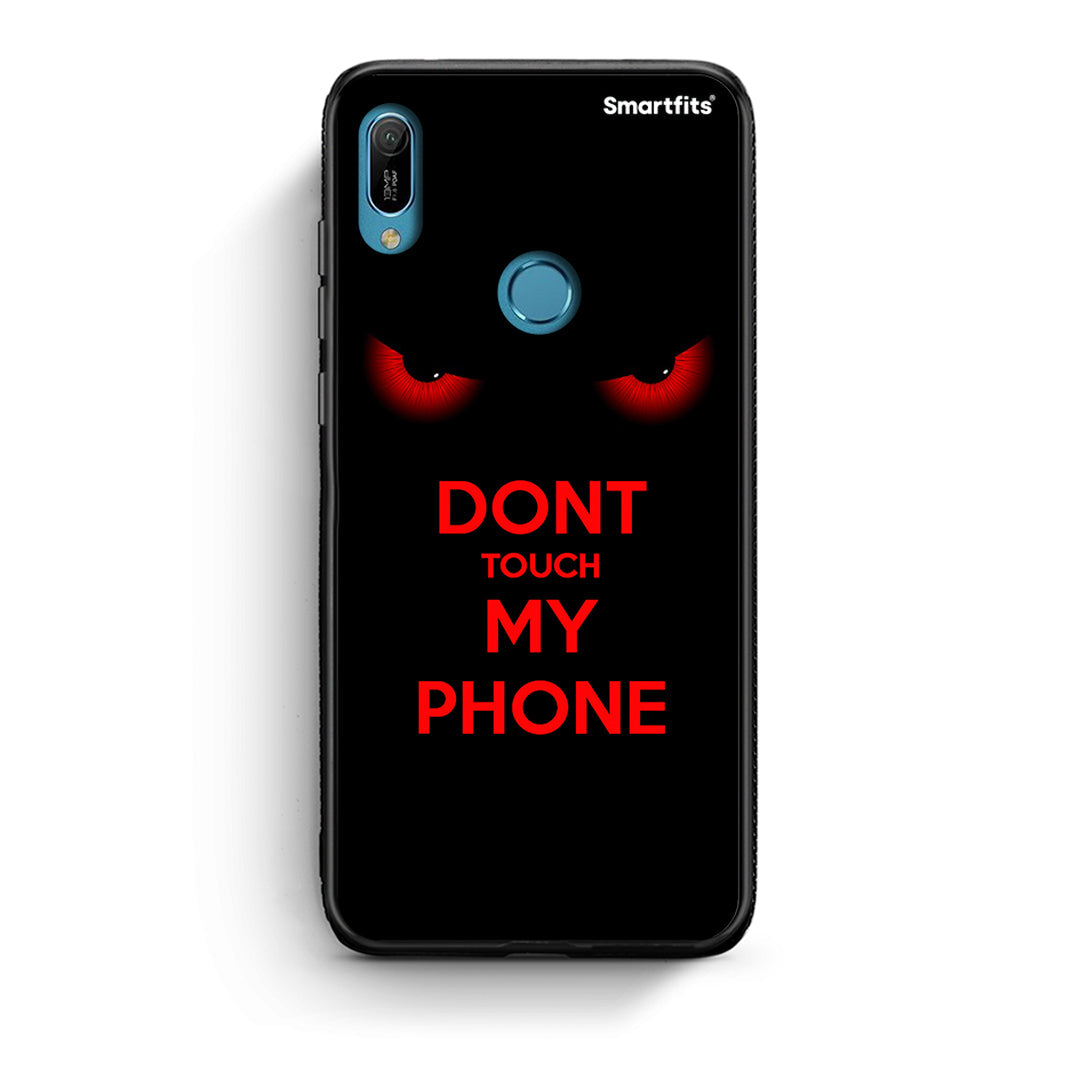 Huawei Y6 2019 Touch My Phone Θήκη από τη Smartfits με σχέδιο στο πίσω μέρος και μαύρο περίβλημα | Smartphone case with colorful back and black bezels by Smartfits