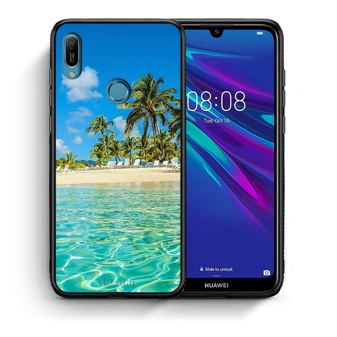 Θήκη Huawei Y6 2019 Tropical Vibes από τη Smartfits με σχέδιο στο πίσω μέρος και μαύρο περίβλημα | Huawei Y6 2019 Tropical Vibes case with colorful back and black bezels