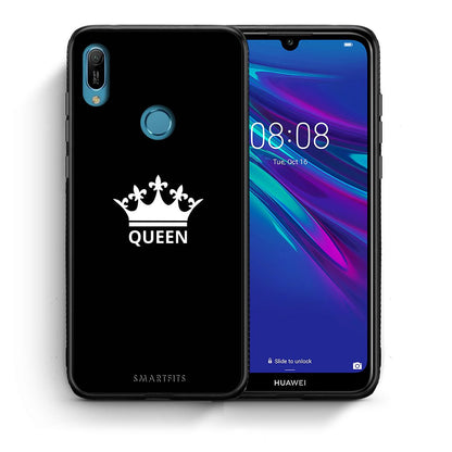 Θήκη Huawei Y6 2019 Queen Valentine από τη Smartfits με σχέδιο στο πίσω μέρος και μαύρο περίβλημα | Huawei Y6 2019 Queen Valentine case with colorful back and black bezels
