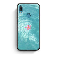 Thumbnail for Huawei Y6 2019 Water Flower Θήκη από τη Smartfits με σχέδιο στο πίσω μέρος και μαύρο περίβλημα | Smartphone case with colorful back and black bezels by Smartfits