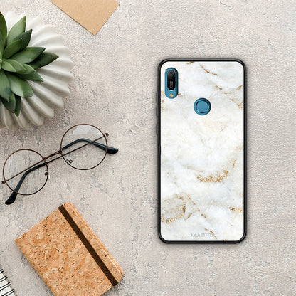 White Gold Marble - Huawei Y6 2019 θήκη