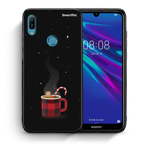 Θήκη Huawei Y6 2019 Xmas Bathing από τη Smartfits με σχέδιο στο πίσω μέρος και μαύρο περίβλημα | Huawei Y6 2019 Xmas Bathing case with colorful back and black bezels