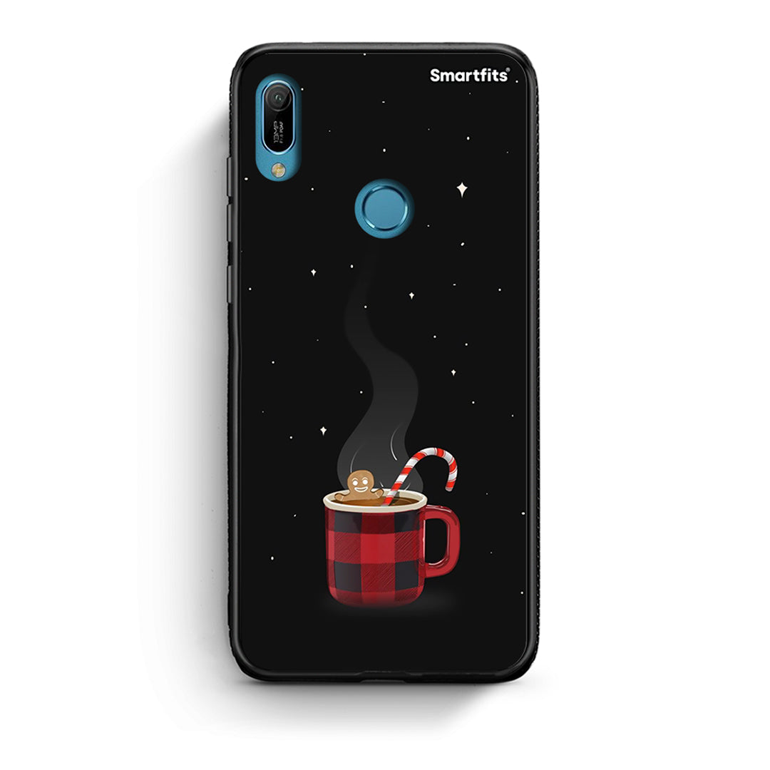Huawei Y6 2019 Xmas Bathing θήκη από τη Smartfits με σχέδιο στο πίσω μέρος και μαύρο περίβλημα | Smartphone case with colorful back and black bezels by Smartfits