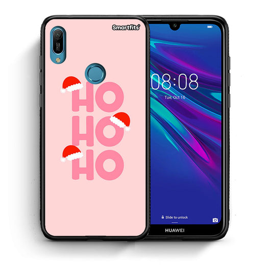 Θήκη Huawei Y6 2019 Xmas Ho Ho Ho από τη Smartfits με σχέδιο στο πίσω μέρος και μαύρο περίβλημα | Huawei Y6 2019 Xmas Ho Ho Ho case with colorful back and black bezels