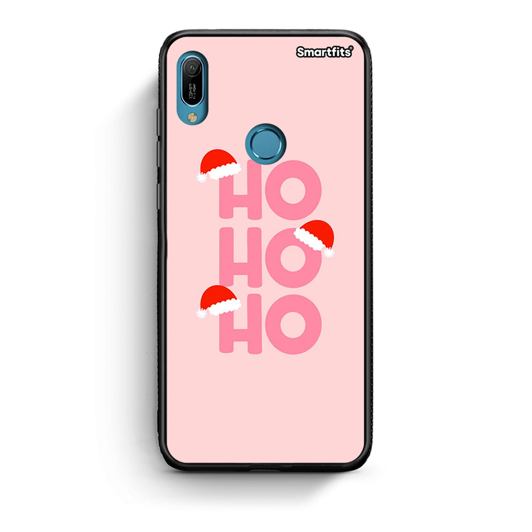 Huawei Y6 2019 Xmas Ho Ho Ho θήκη από τη Smartfits με σχέδιο στο πίσω μέρος και μαύρο περίβλημα | Smartphone case with colorful back and black bezels by Smartfits